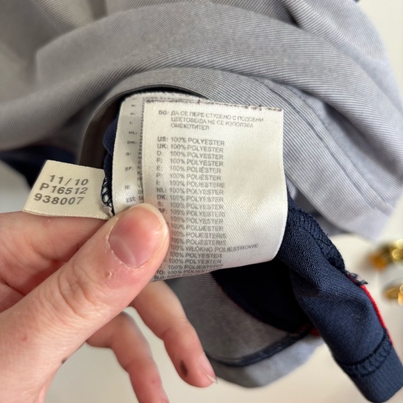 🎉4/30$🎉 Adidas Grey and Navy Athletic Polo Shirt 🔺 - Picture 3 of 5